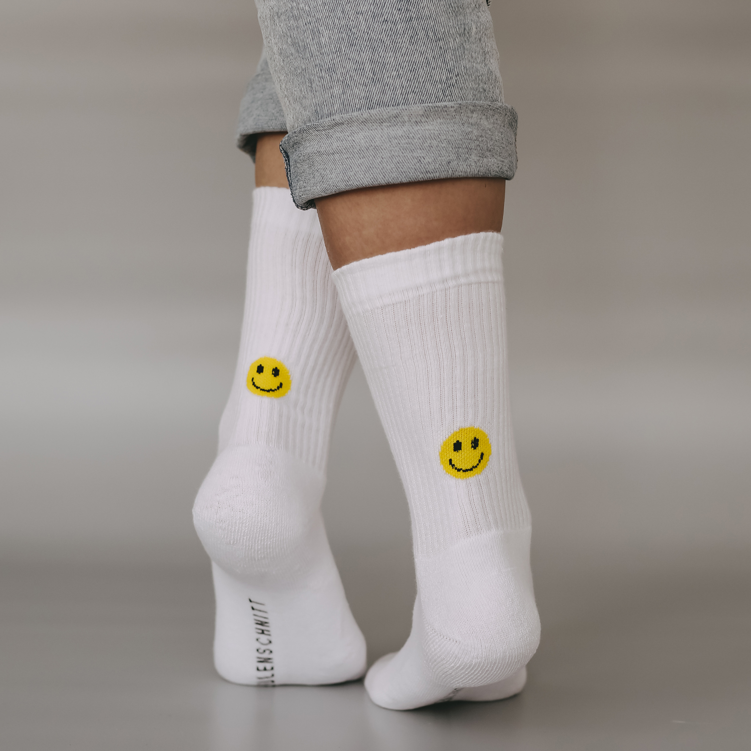 Socken Smiley gelb 35-38