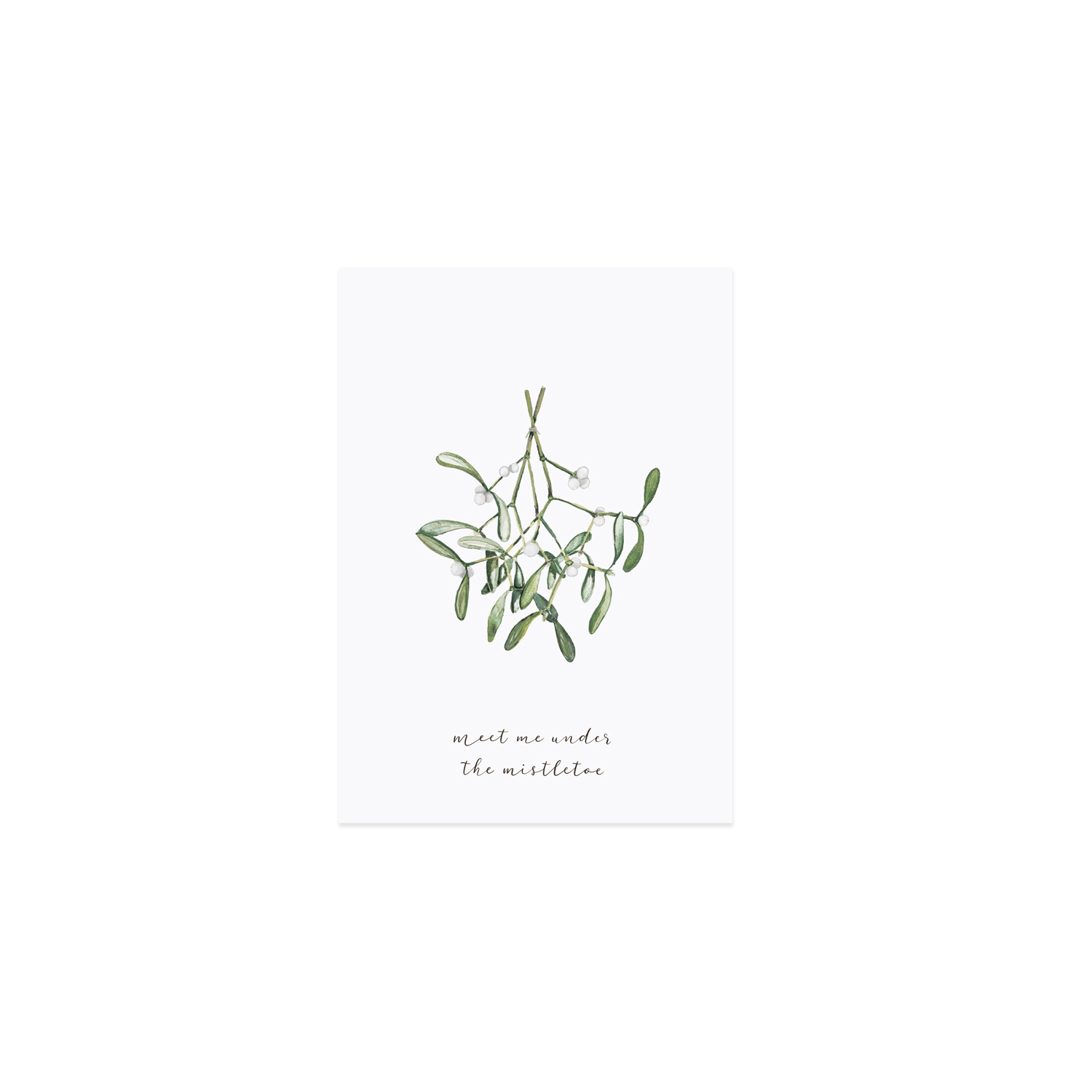 Postkarte Mistletoe