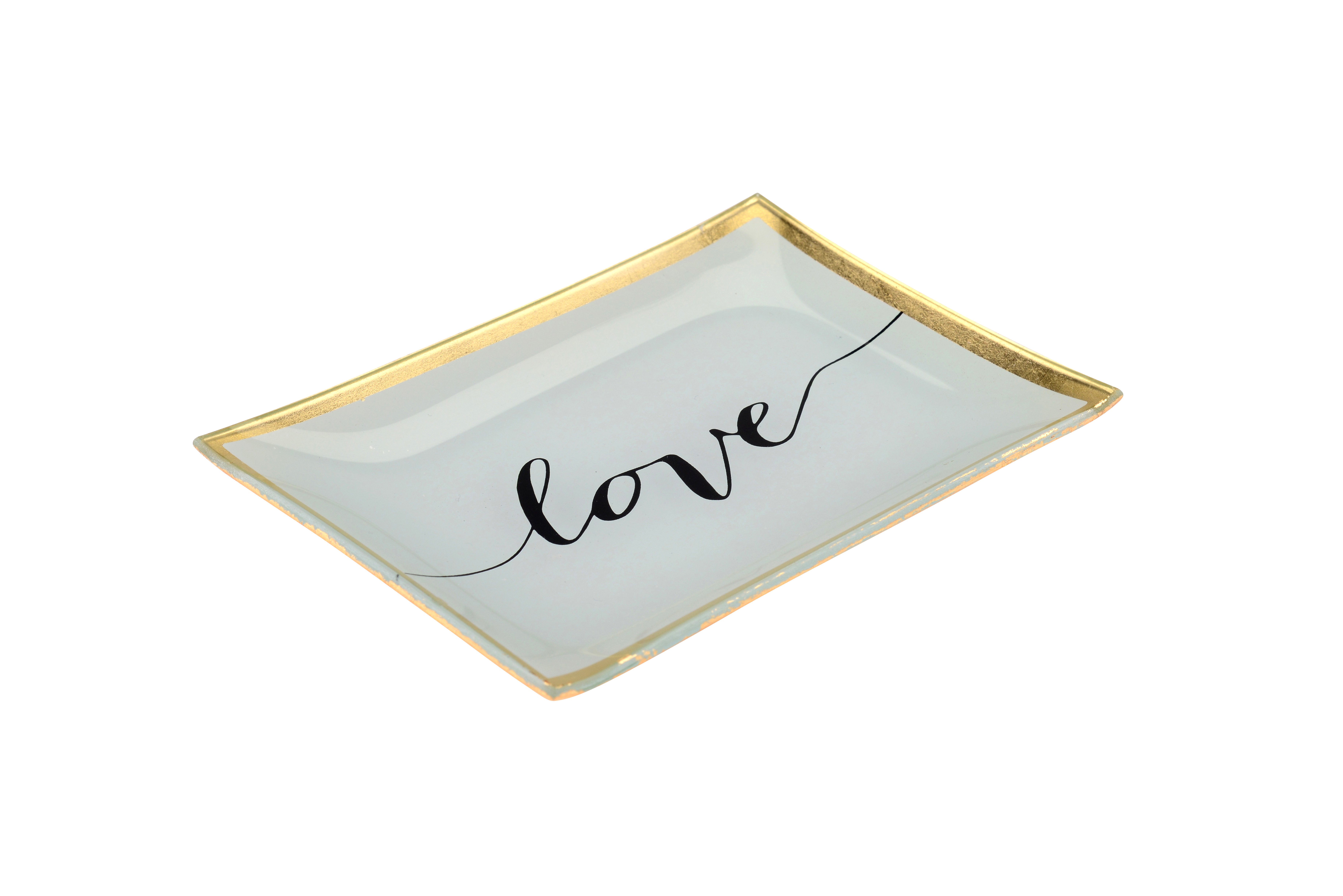 Love Plates Glasteller M „Love”   