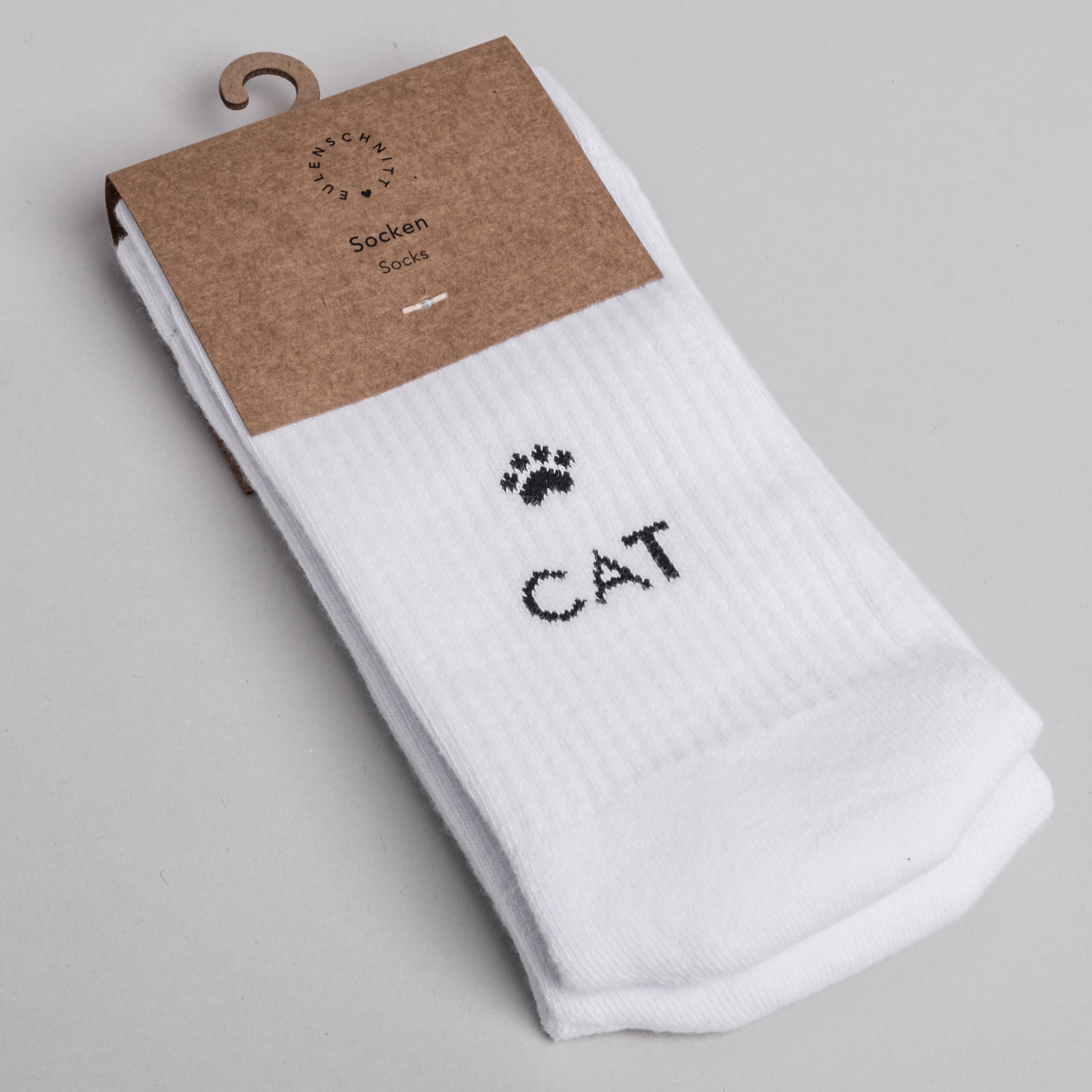 Socken weiß Cat Lover 39-42