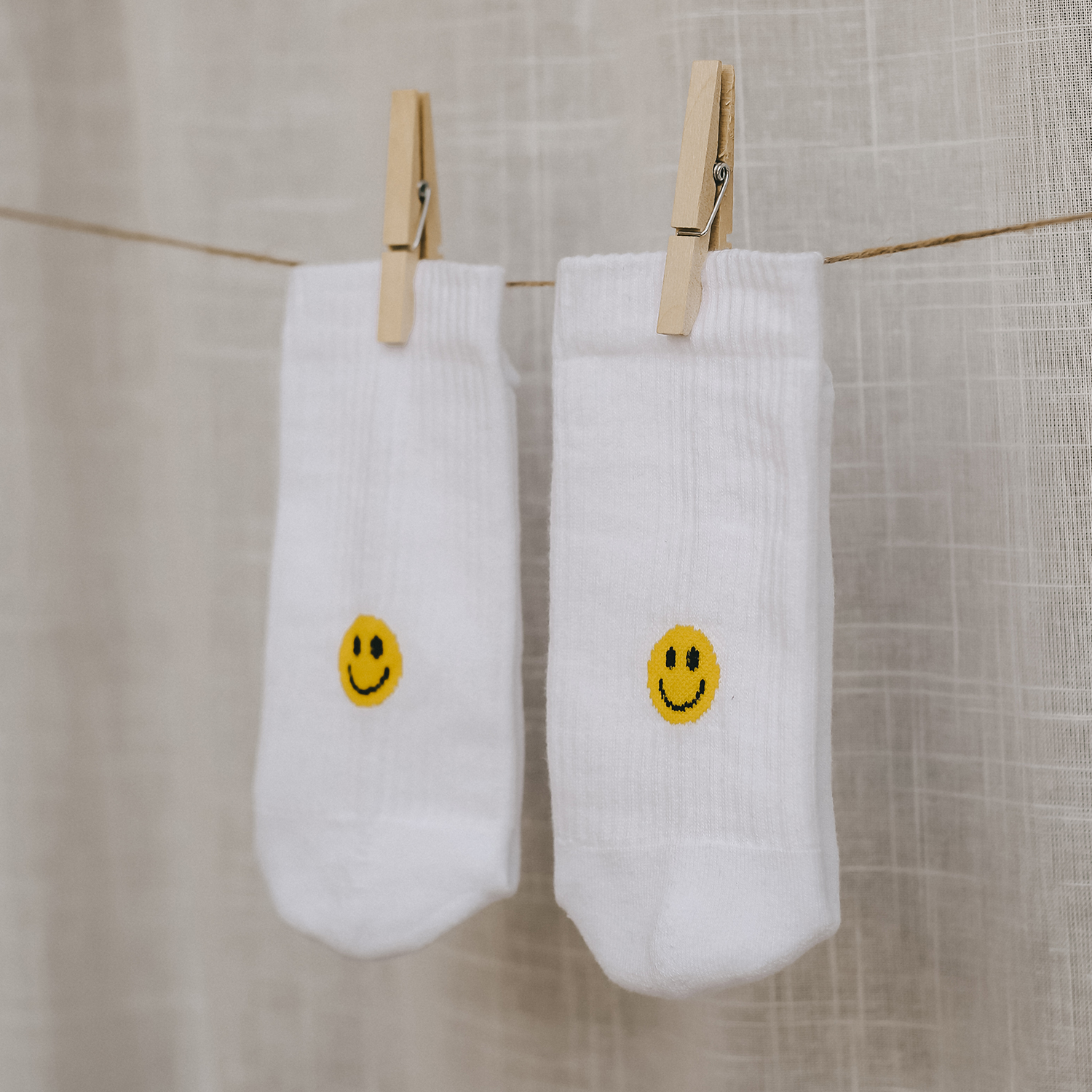 Socken Smiley gelb 39-42
