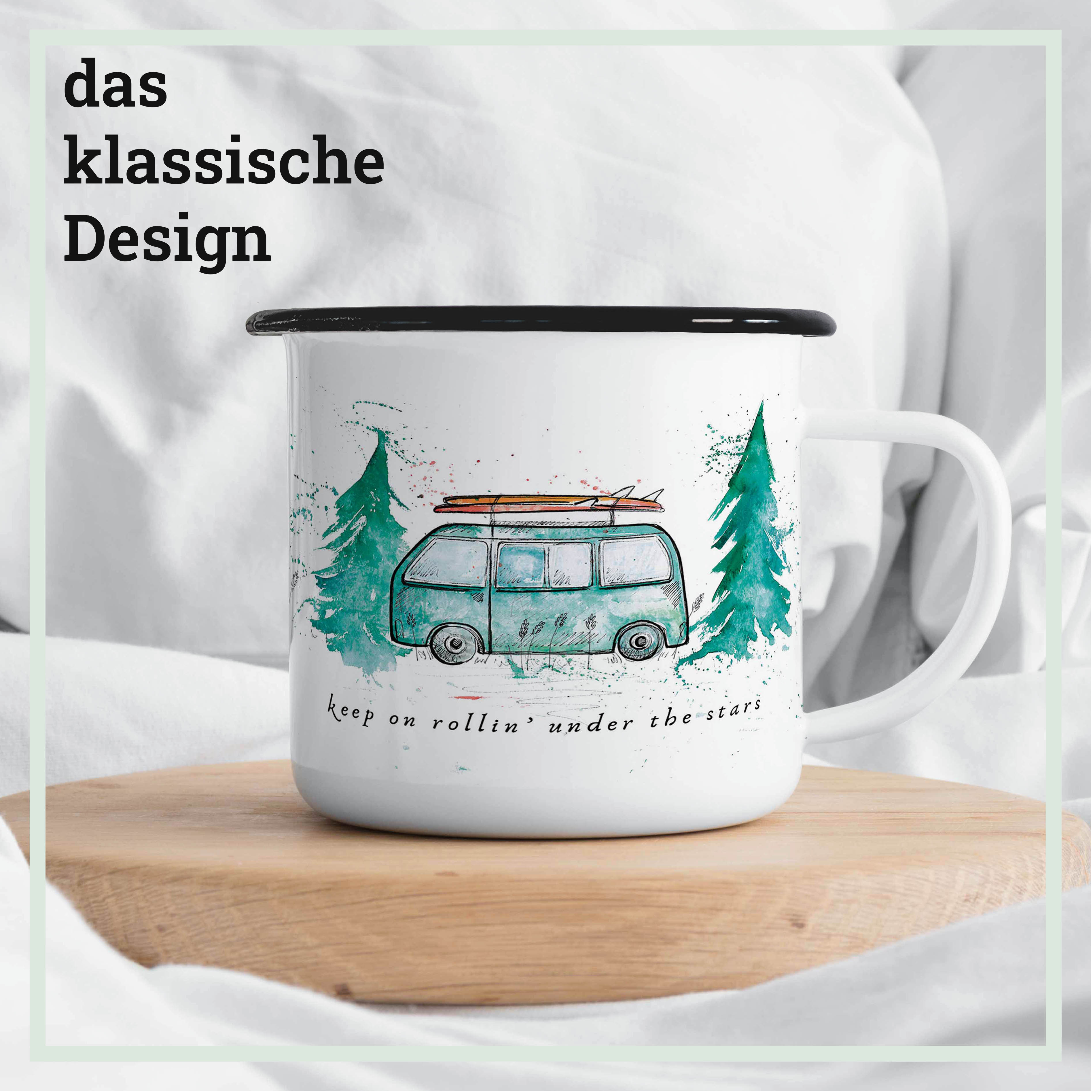 Emaille Tasse – Camping Bus