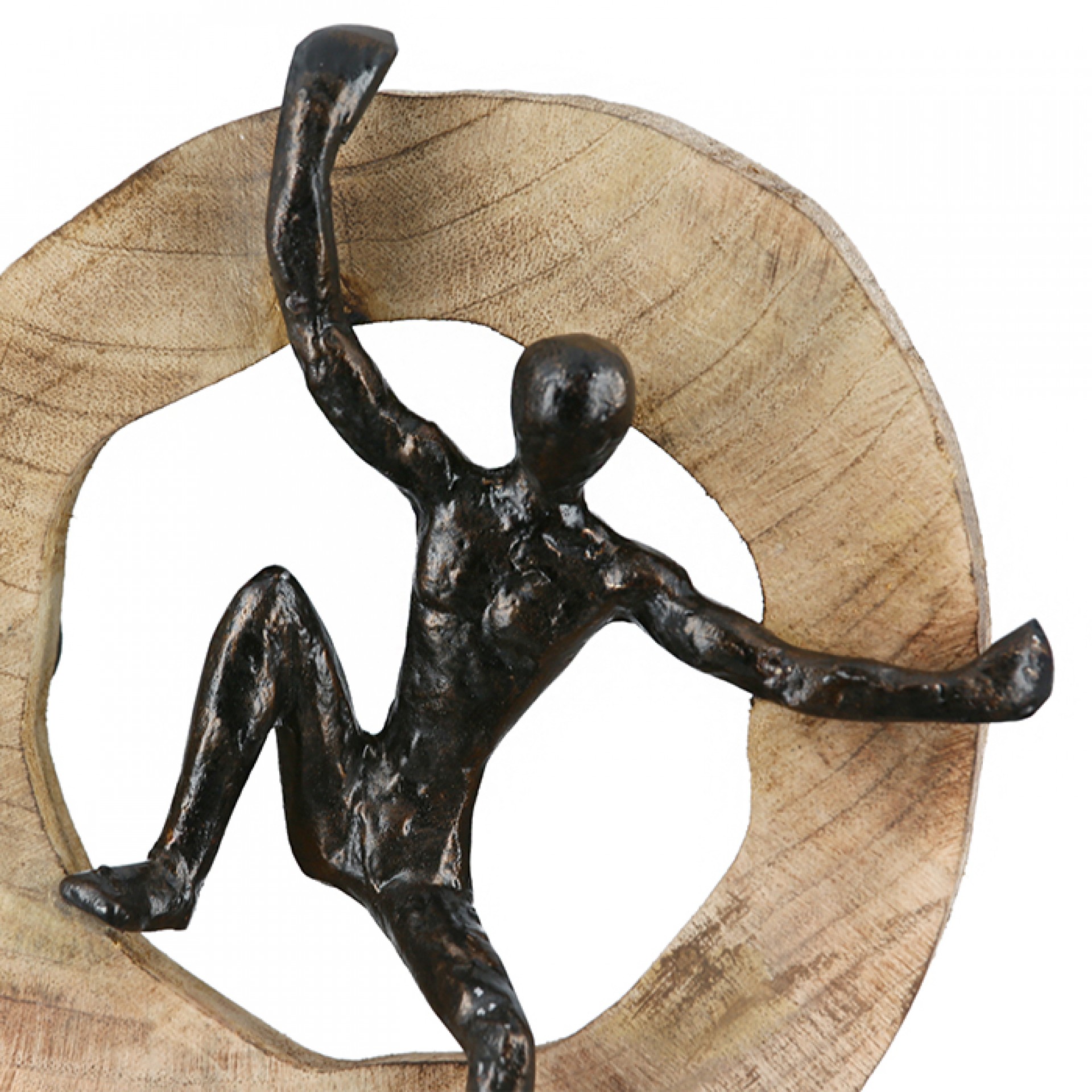Skulpturen „Courage“ aus naturbelassenem Mangoholz, handgefertigt