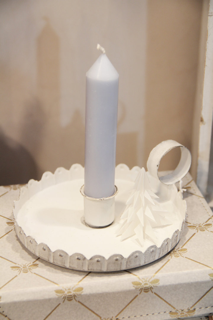 Kerzenhalter weiß 14x12,5cm