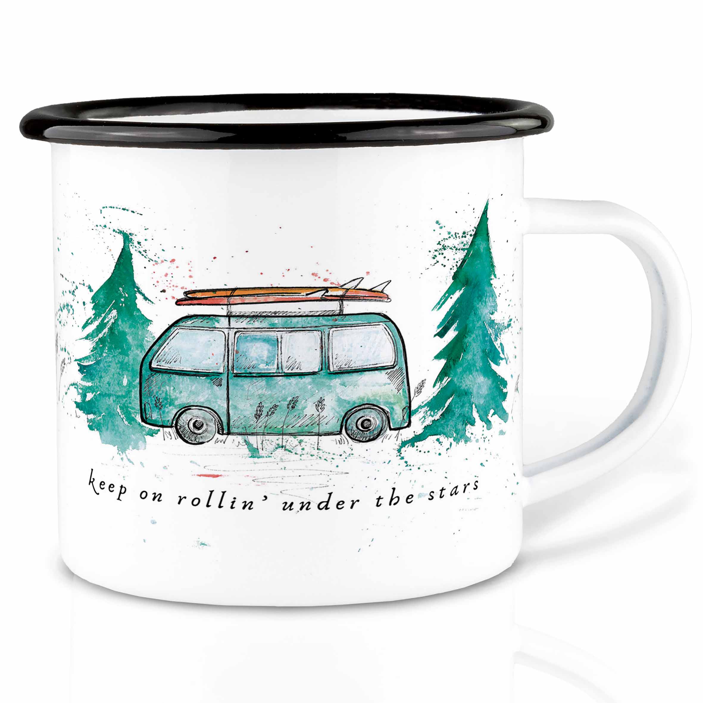 Emaille Tasse – Camping Bus