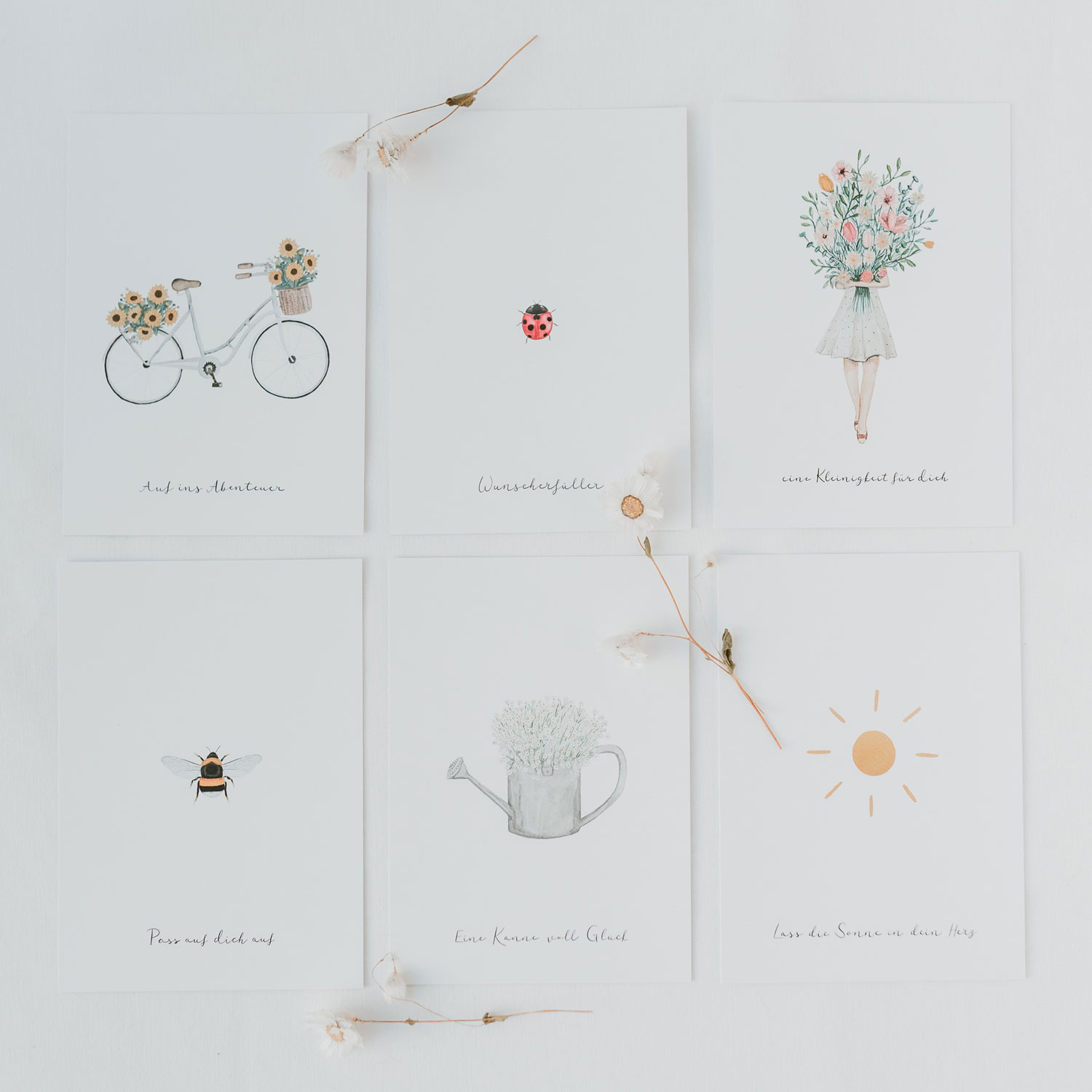 Postkarte Blumenmädchen
