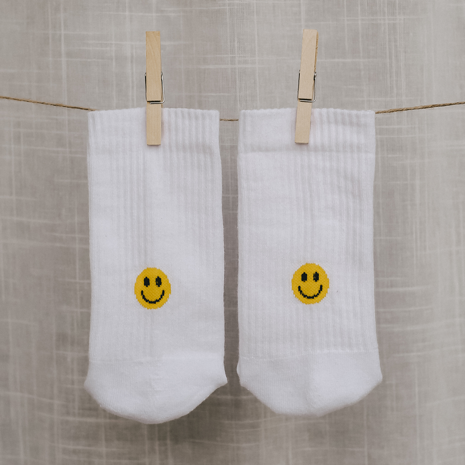 Socken Smiley gelb 43-46