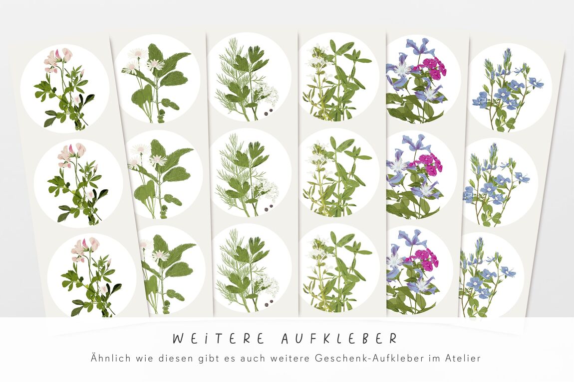 Aufkleber-Set mit 12 'danke' Lettering Aufklebern pastellgrün