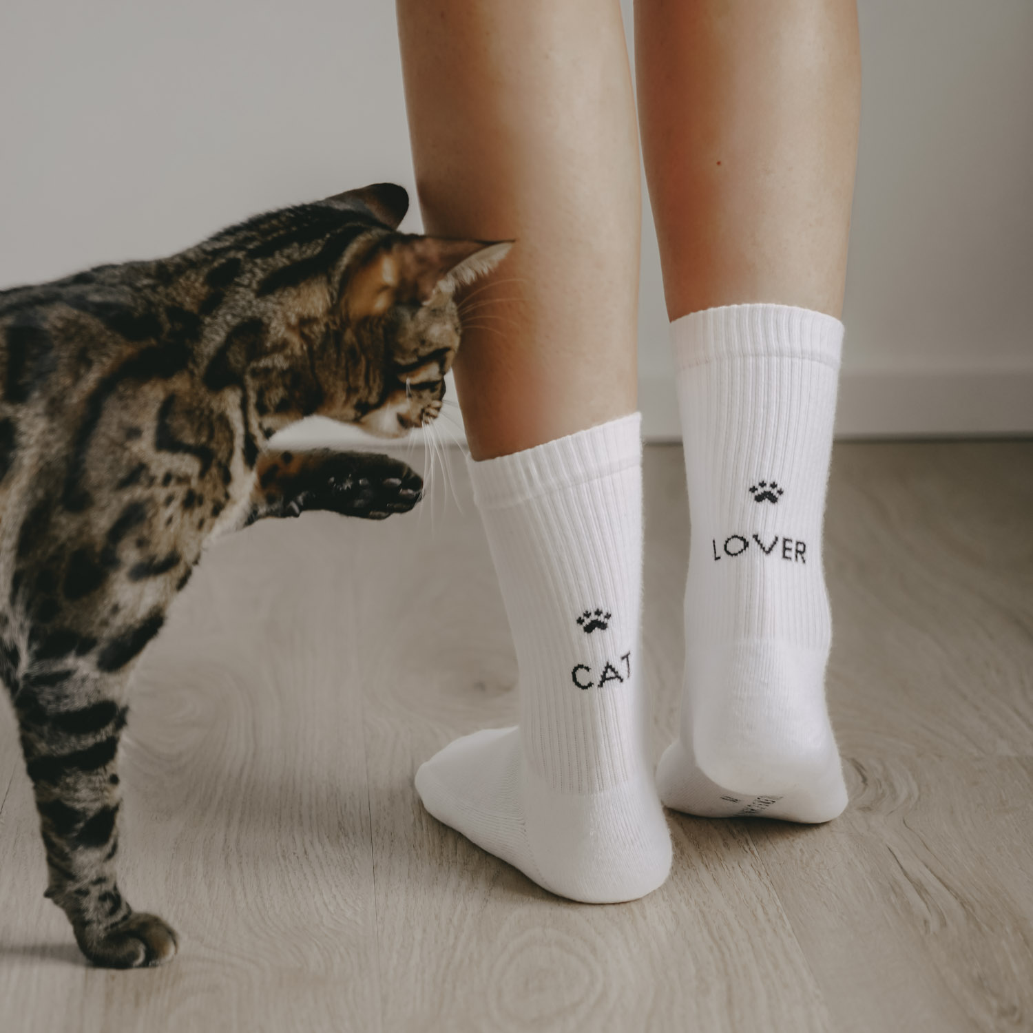 Socken weiß Cat Lover 39-42