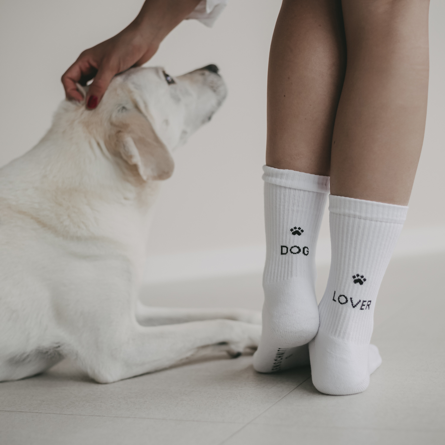 Socken weiß Dog Lover 39-42