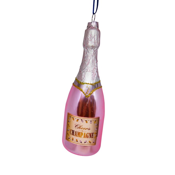Hänger Champagner Flasche, rosa 