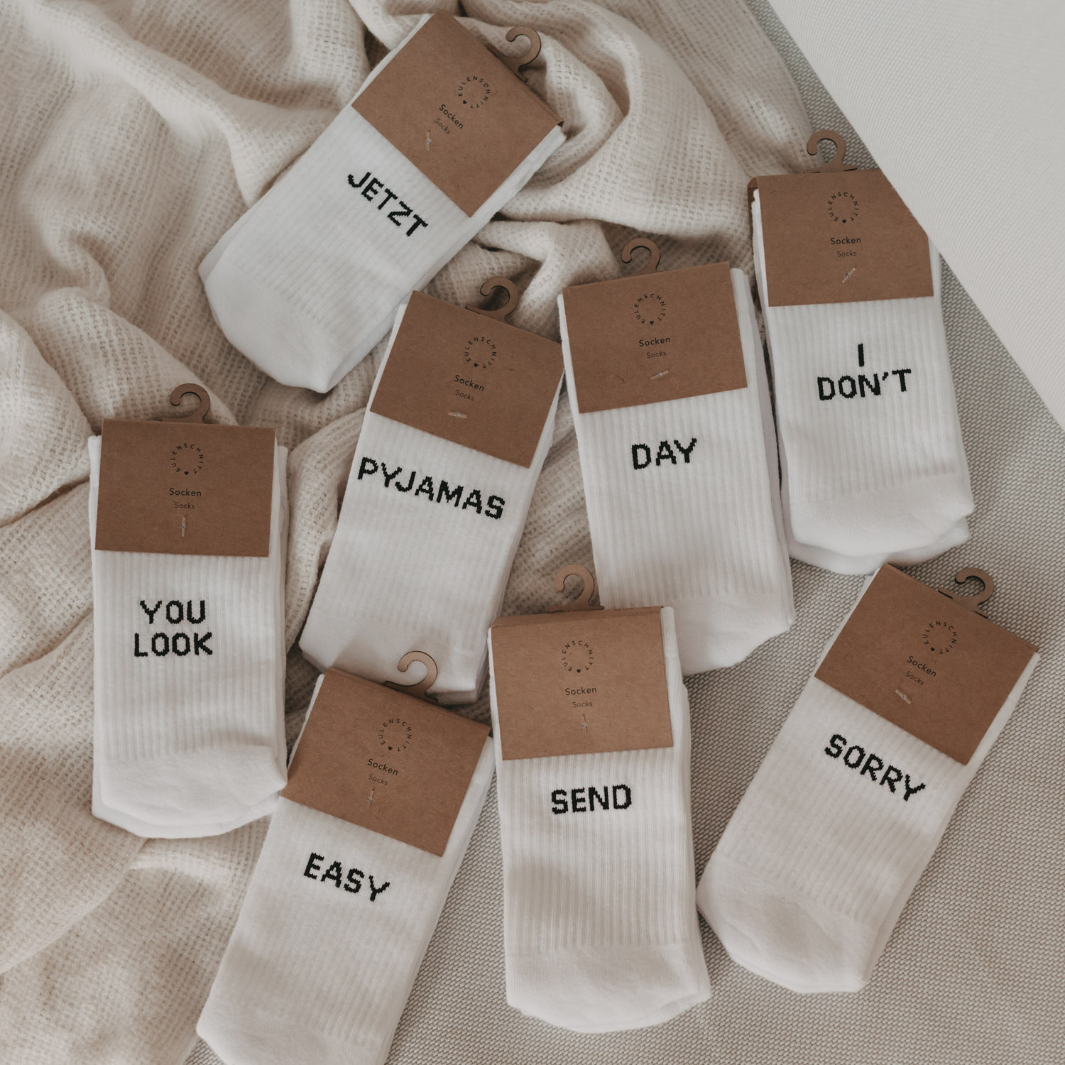 Socken weiß I don't work here 43-46