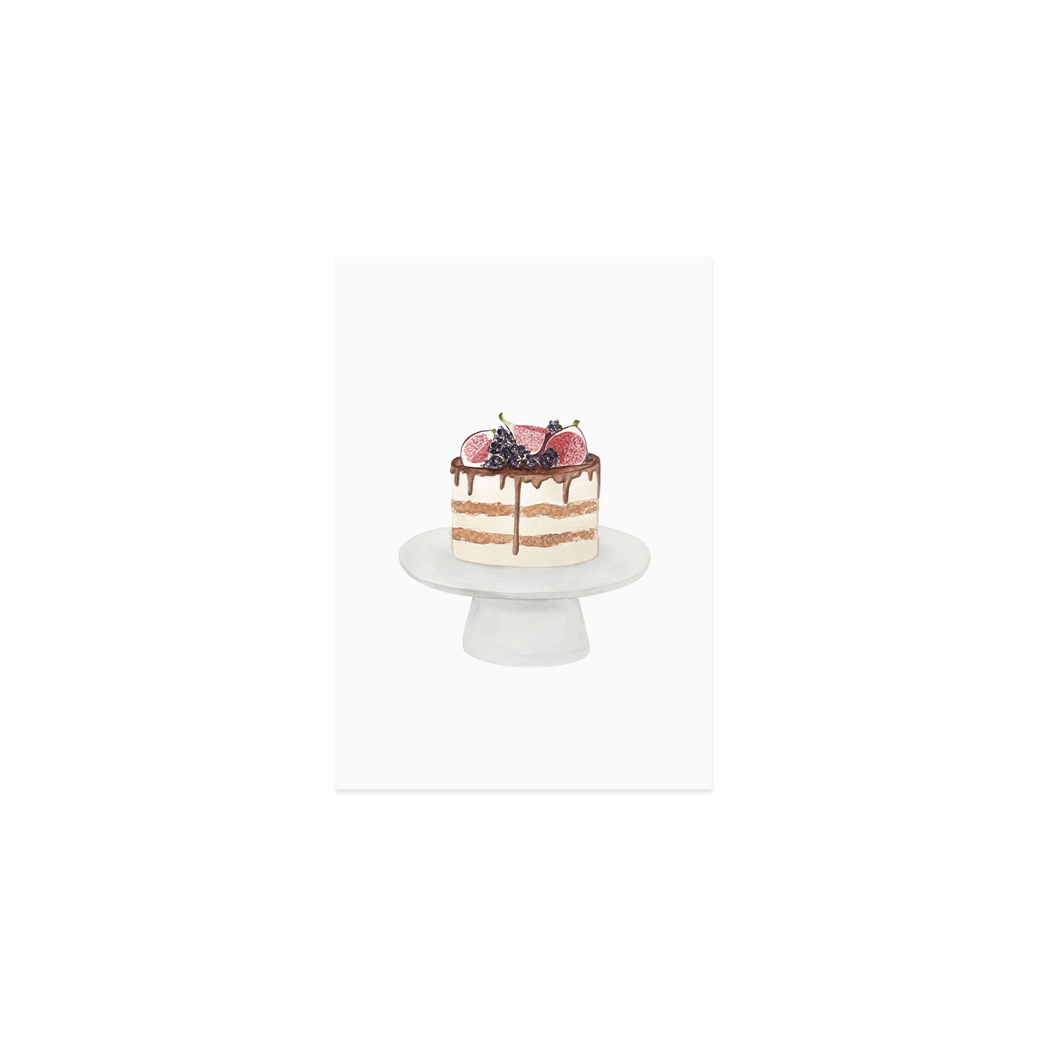 Postkarte Naked Cake