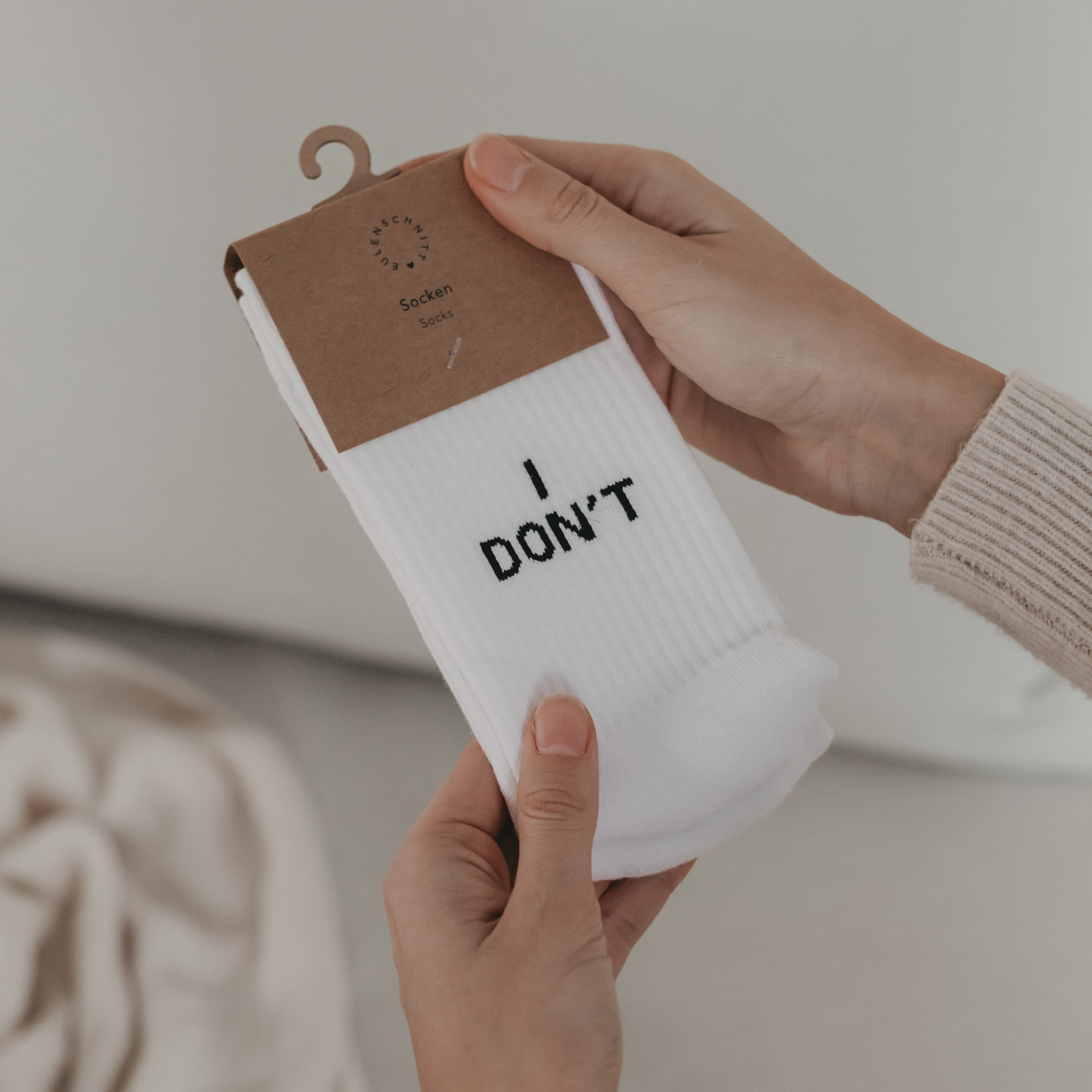 Socken weiß I don't work here 43-46
