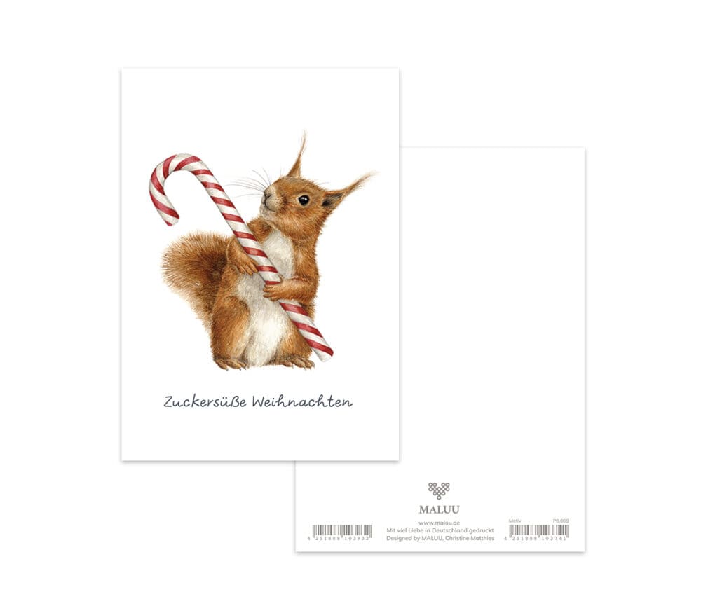 Postkarte Candy Squirrel