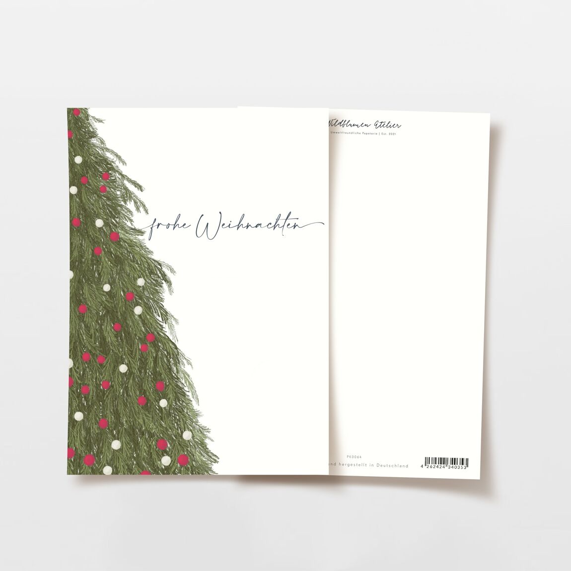 Postkarte Frohe Weihnachten Tannenbaum