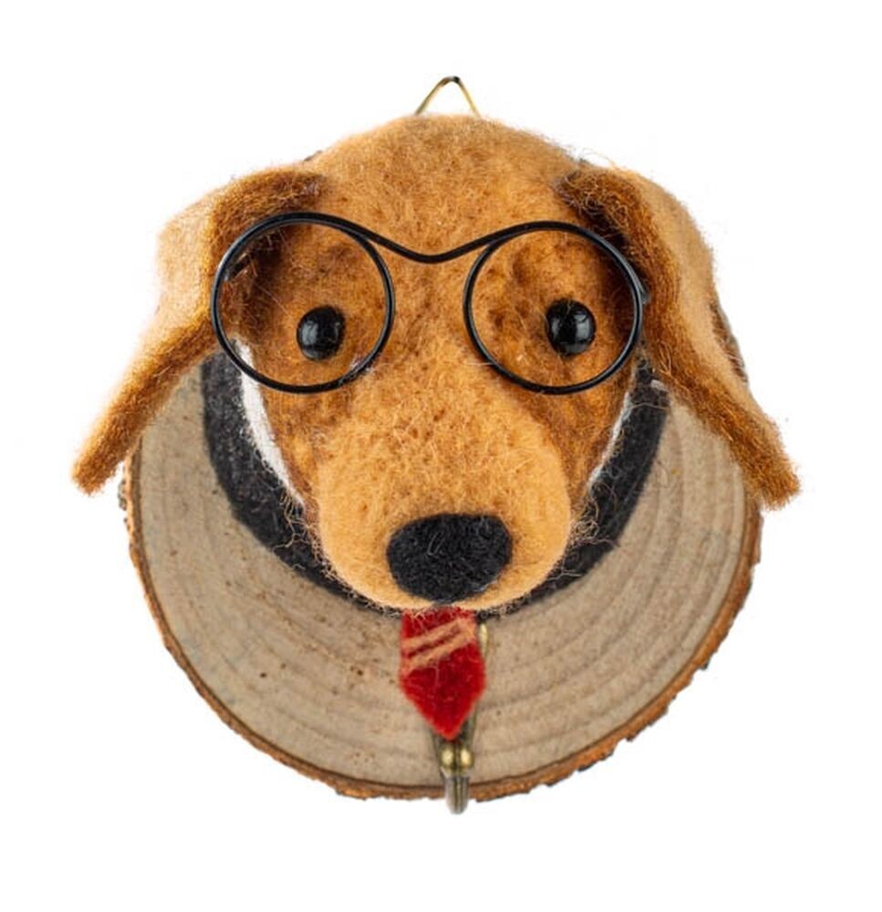 Kleiderhaken Hund Krawatte und Brille