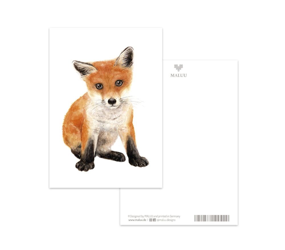 Postkarte Red Fox