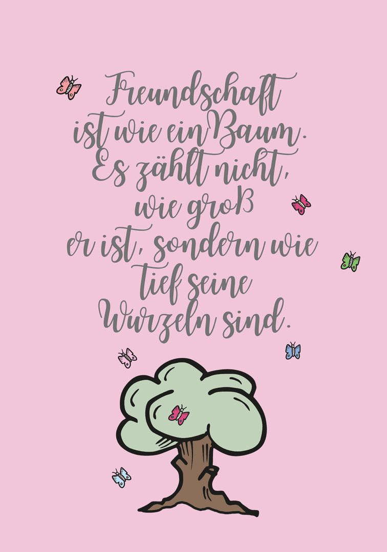 Karte Freundschaft ist wie ein Baum